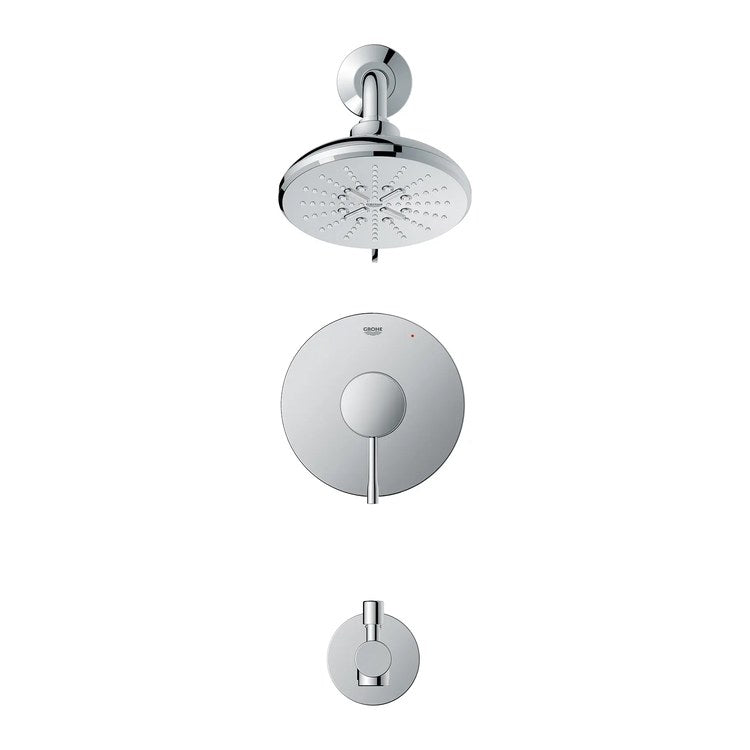 Pressure Balance Valve Trim Essence 1 Metal Lever StarLight Chrome WaterSense ADA for Tub and Shower - Image 3