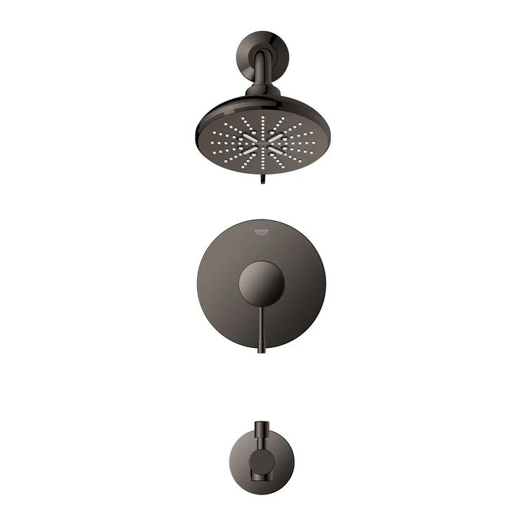 Pressure Balance Valve Trim Essence 1 Metal Lever Hard Graphite WaterSense ADA for Tub and Shower - Image 3