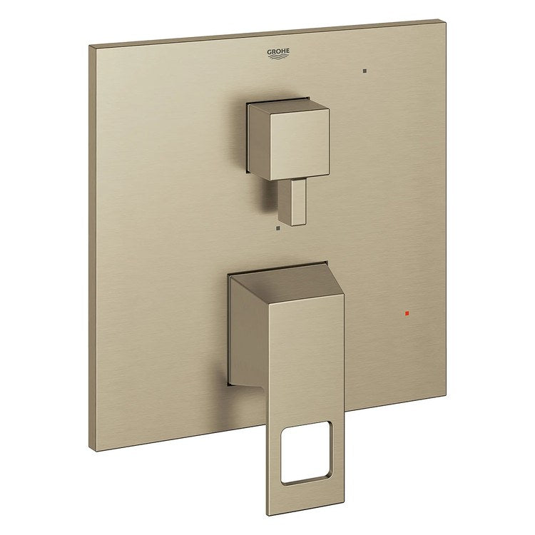 Pressure Balance Valve Trim Eurocube with 2 Way Diverter/Cartridge 2 Metal Lever Brushed Nickel Infinity ADA - Image 2