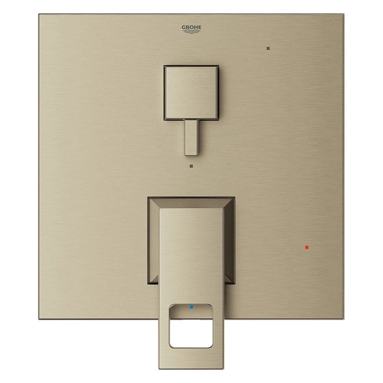 Pressure Balance Valve Trim Eurocube with 2 Way Diverter/Cartridge 2 Metal Lever Brushed Nickel Infinity ADA - Image 3
