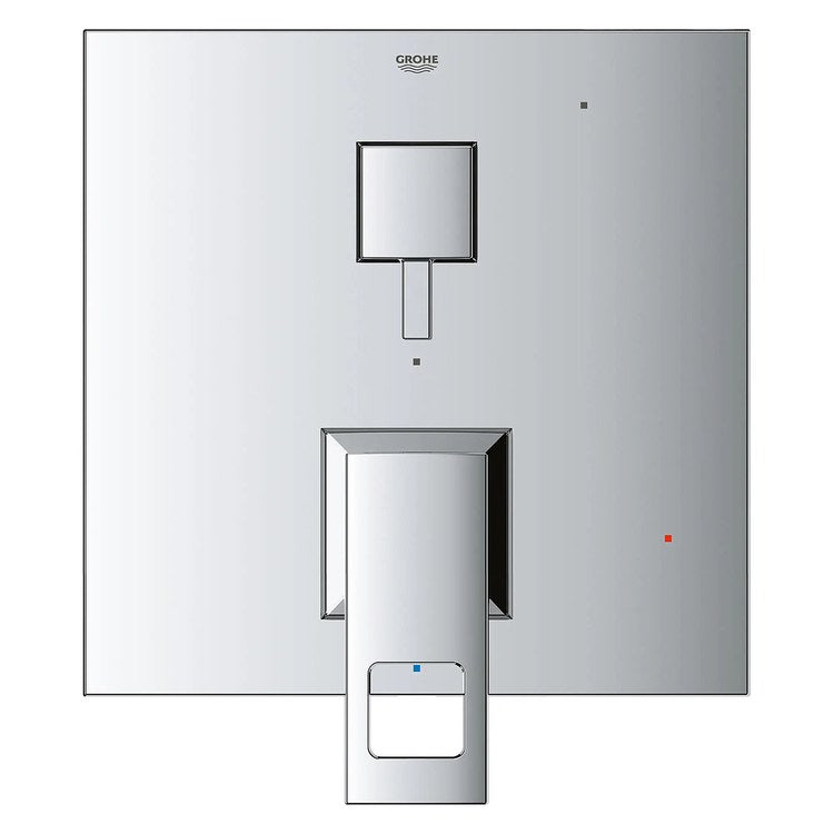 Pressure Balance Valve Trim Eurocube with 2 Way Diverter/Cartridge 2 Metal Lever StarLight Chrome ADA - Image 2