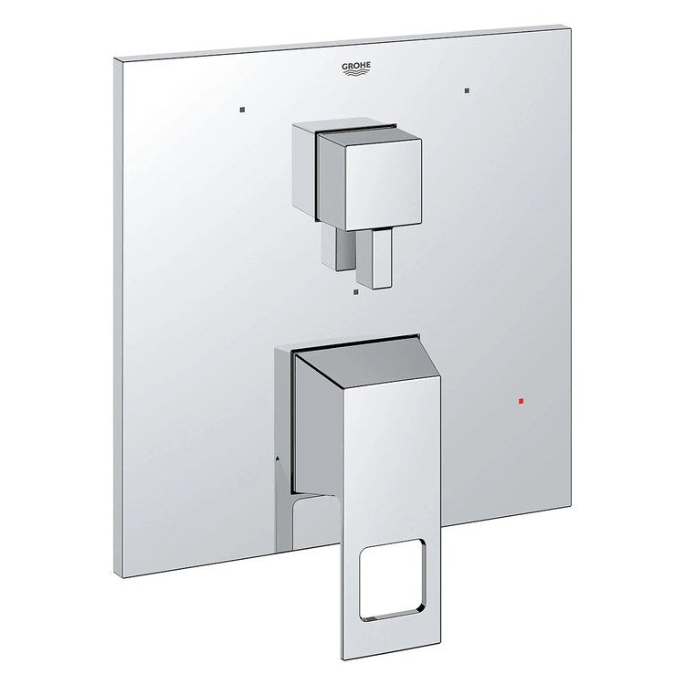 Pressure Balance Valve Trim Eurocube with 3 Way Diverter/Cartridge 2 Metal Lever StarLight Chrome ADA - Image 2