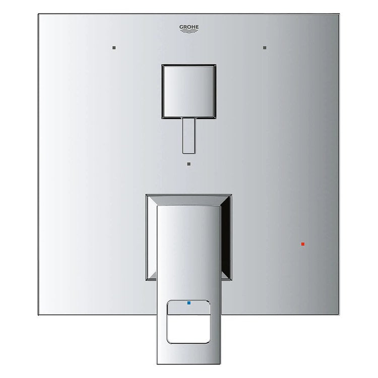 Pressure Balance Valve Trim Eurocube with 3 Way Diverter/Cartridge 2 Metal Lever StarLight Chrome ADA - Image 3