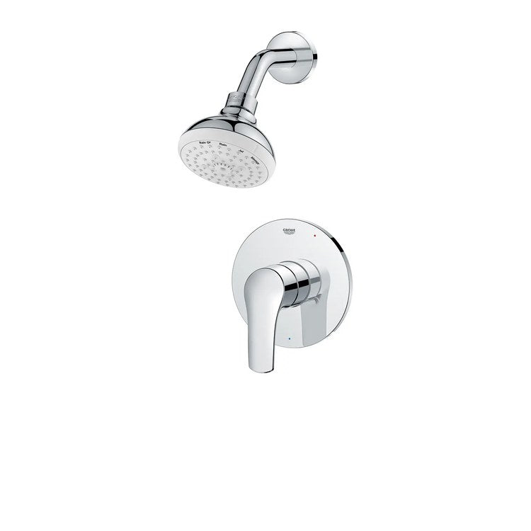 Pressure Balance Valve Trim Eurosmart 1 Lever StarLight Chrome WaterSense ADA for Shower Only - Image 2