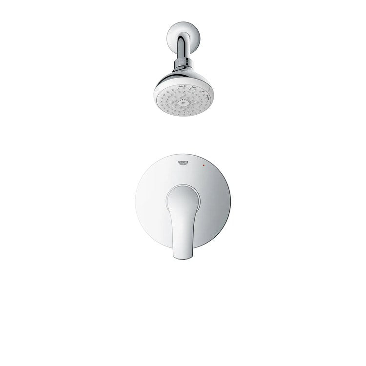 Pressure Balance Valve Trim Eurosmart 1 Lever StarLight Chrome WaterSense ADA for Shower Only - Image 3