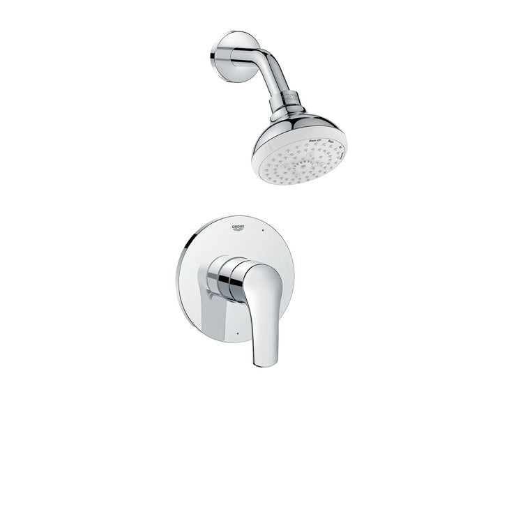 Pressure Balance Valve Trim Eurosmart 1 Lever StarLight Chrome WaterSense ADA for Shower Only - Image 1