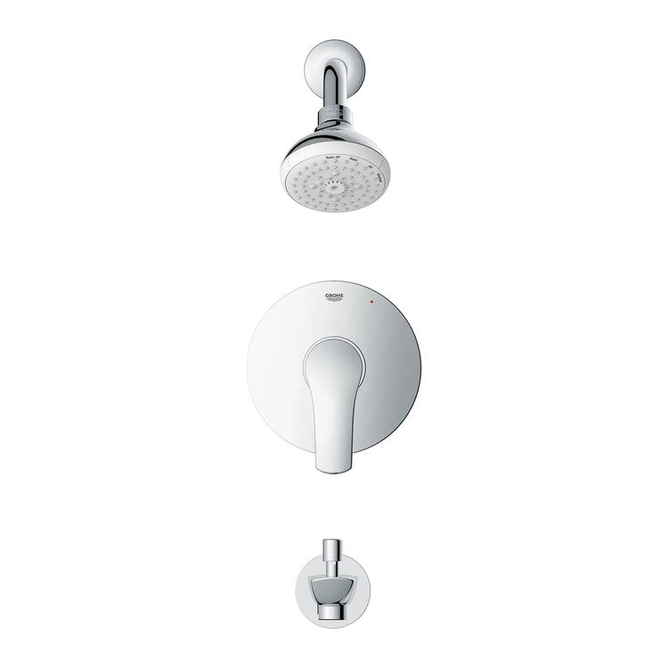 Pressure Balance Valve Trim Eurosmart 1 Lever StarLight Chrome WaterSense for Tub and Shower - Image 3