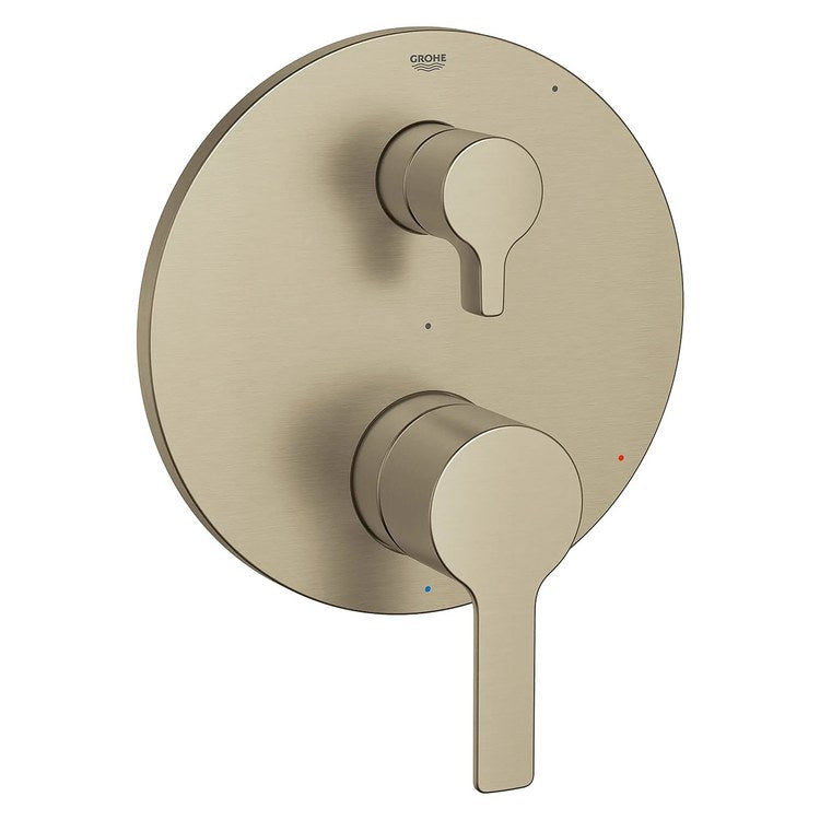 Pressure Balance Valve Trim Lineare with 2 Way Diverter 2 Metal Lever Brushed Nickel ADA - Image 2