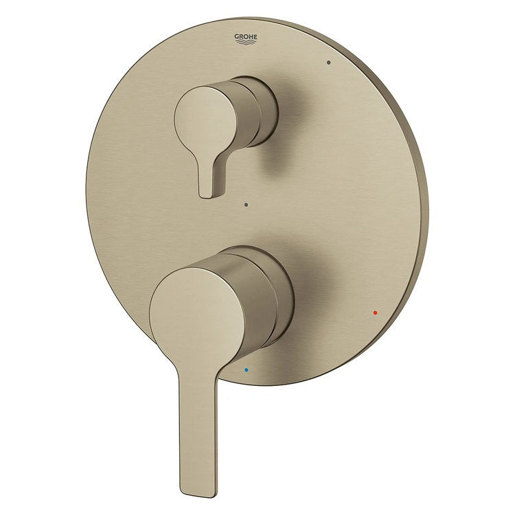 Pressure Balance Valve Trim Lineare with 2 Way Diverter 2 Metal Lever Brushed Nickel ADA - Image 1