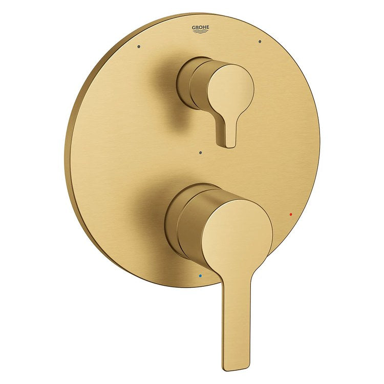 Pressure Balance Valve Trim Lineare with 3 Way Diverter 2 Metal Lever Brushed Cool Sunrise ADA - Image 2
