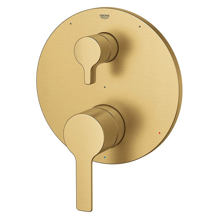 Pressure Balance Valve Trim Lineare with 3 Way Diverter 2 Metal Lever Brushed Cool Sunrise ADA - Image 1