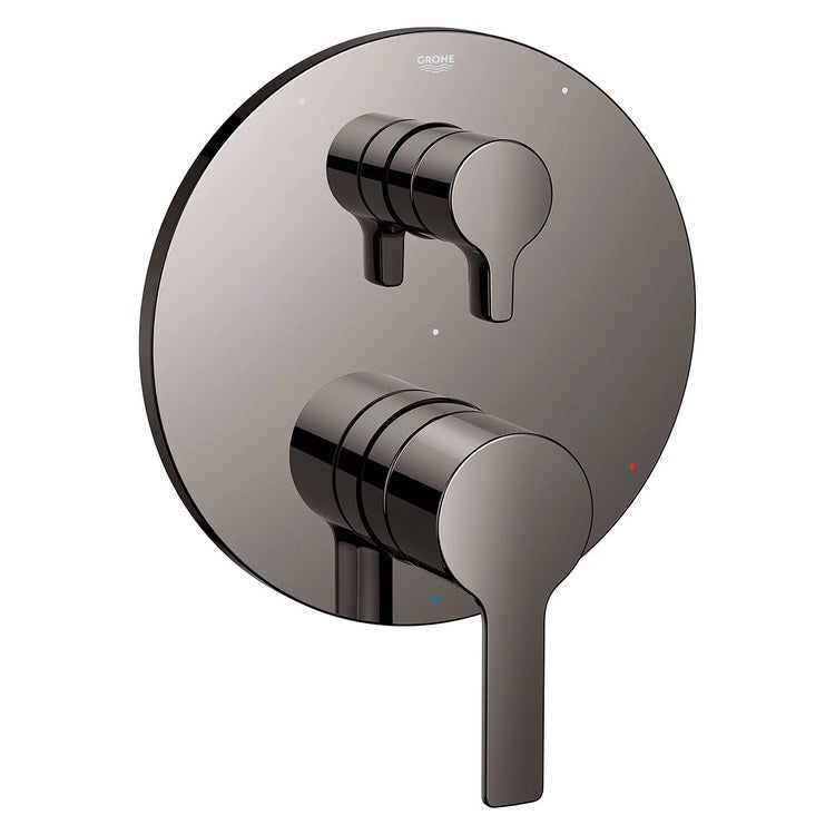 Pressure Balance Valve Trim Lineare with 3 Way Diverter 2 Metal Lever Hard Graphite ADA - Image 3