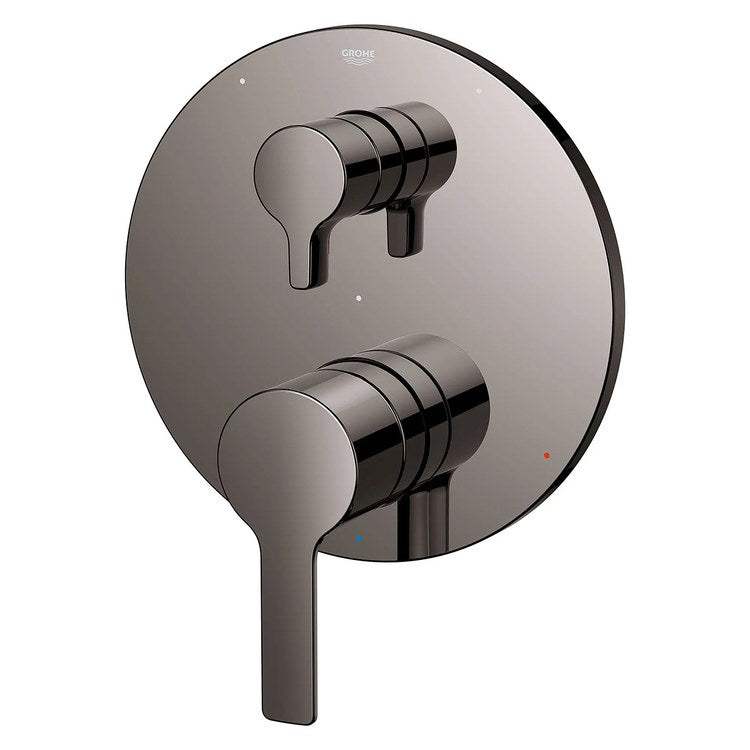 Pressure Balance Valve Trim Lineare with 3 Way Diverter 2 Metal Lever Hard Graphite ADA - Image 1