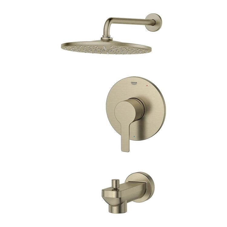 Pressure Balance Valve Trim Lineare 1 Metal Lever Brushed Nickel Infinity WaterSense ADA for Tub and Shower - Image 2
