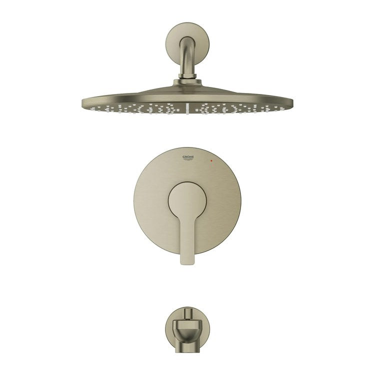 Pressure Balance Valve Trim Lineare 1 Metal Lever Brushed Nickel Infinity WaterSense ADA for Tub and Shower - Image 3