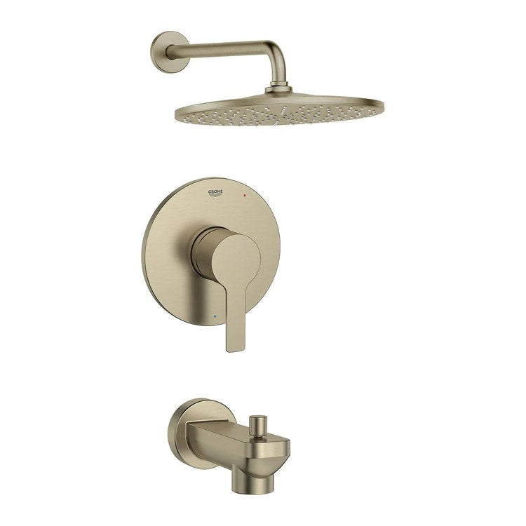 Pressure Balance Valve Trim Lineare 1 Metal Lever Brushed Nickel Infinity WaterSense ADA for Tub and Shower - Image 1