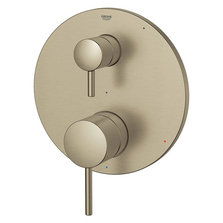 Pressure Balance Valve Trim Timeless with 2 Way Diverter/Cartridge 2 Metal Lever Brushed Nickel ADA - Image 1