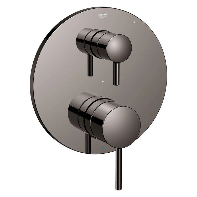 Pressure Balance Valve Trim Timeless with 2 Way Diverter/Cartridge 2 Metal Lever Hard Graphite ADA - Image 2
