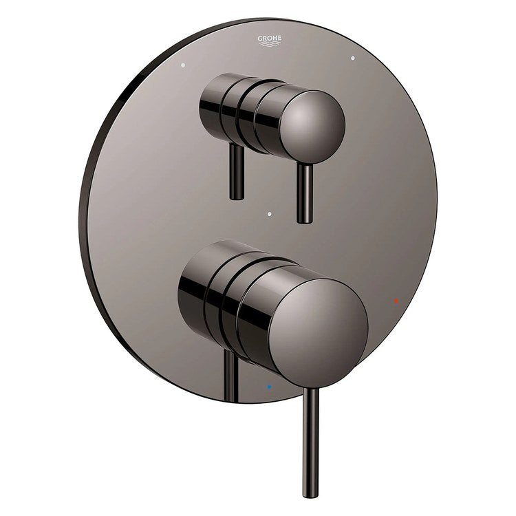 Pressure Balance Valve Trim Timeless with 3 Way Diverter/Cartridge 2 Metal Lever Hard Graphite ADA - Image 1
