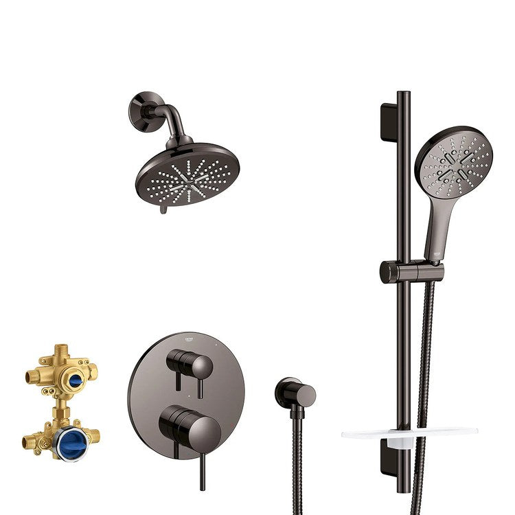 Pressure Balance Valve Trim Timeless 2 Lever Hard Graphite WaterSense for Shower Only - Image 1