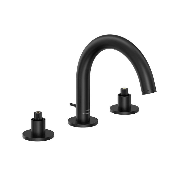 Lavatory Faucet Atrio Widespread Small Less Handle WaterSense Matte Black 1.2 Gallons per Minute 3 Hole