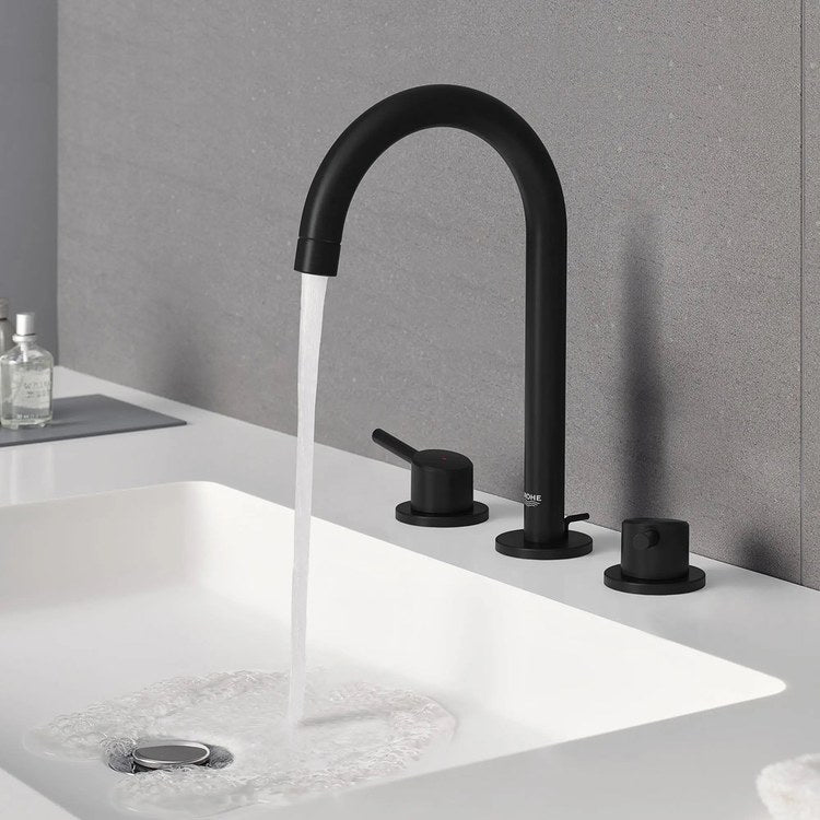 Lavatory Faucet Concetto Widespread Large 2 Lever ADA WaterSense Matte Black 1.2 Gallons per Minute 3 Hole - Image 2