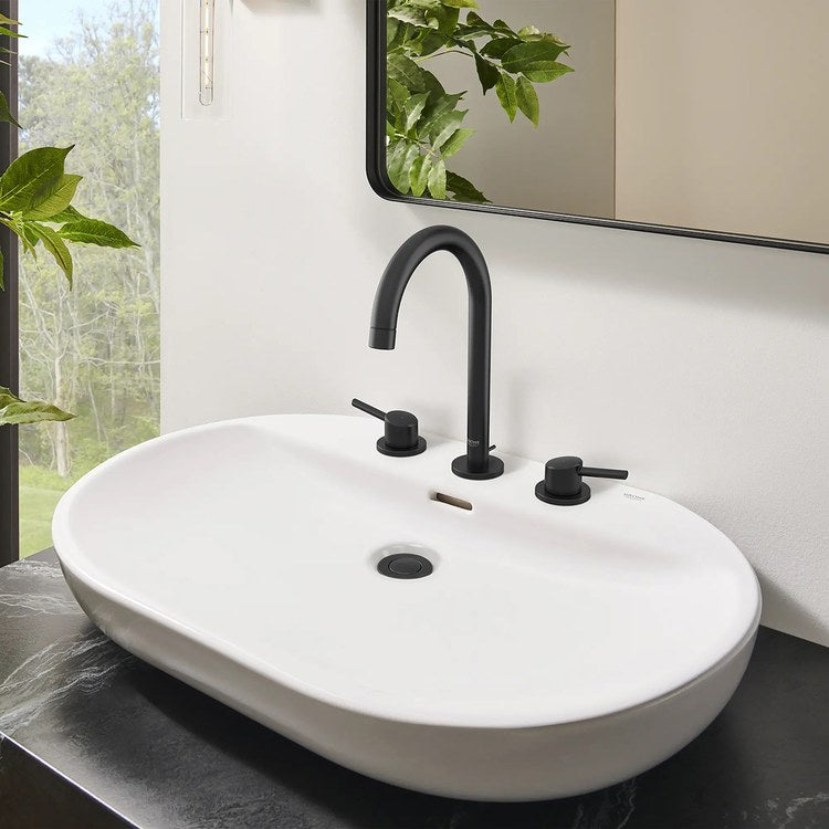 Lavatory Faucet Concetto Widespread Large 2 Lever ADA WaterSense Matte Black 1.2 Gallons per Minute 3 Hole - Image 3