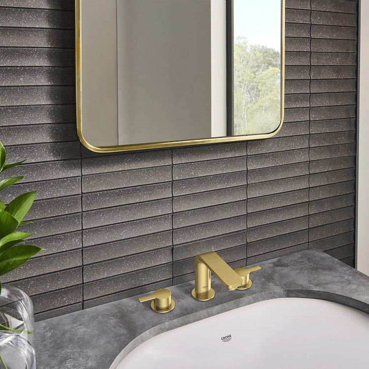 Lavatory Faucet Lineare Widespread Medium 2 Lever ADA WaterSense Brushed Cool Sunrise 1.2 Gallons per Minute 3 Hole - Image 3