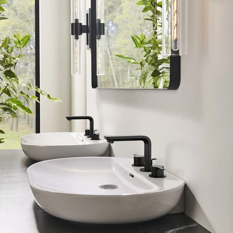 Lavatory Faucet Lineare Widespread Medium 2 Lever ADA WaterSense Matte Black 1.2 Gallons per Minute 3 Hole - Image 3