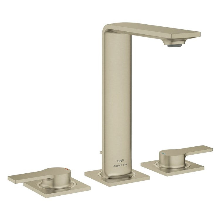 Lavatory Faucet Allure New Medium Widespread 8 Inch Spread 2 Lever ADA WaterSense/CALGreen/cUPC Brushed Nickel Infinity 1.2 Gallons per Minute Deck 3 Hole EcoJoy