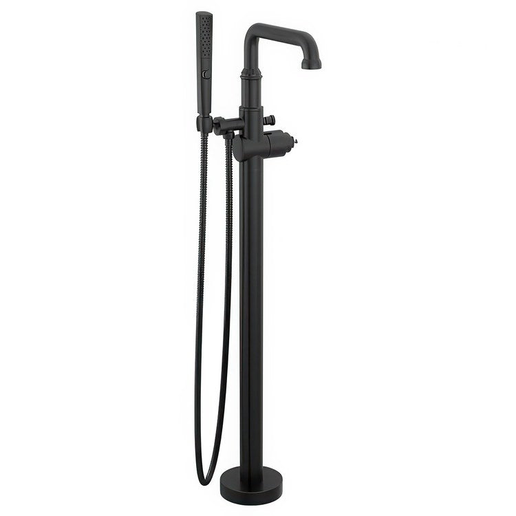 Tub Filler Broderick Floor Mount Less Handle Matte Black - Image 1