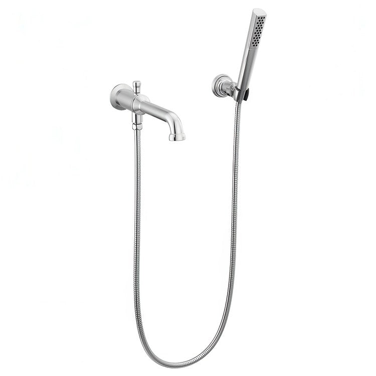 Tub Filler Broderick Wall Mount 8 Inch Spread Less Handle Lumicoat Polished Chrome - Image 1