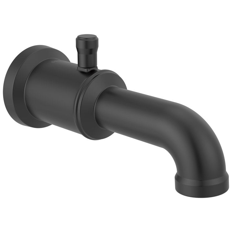 Tub Spout Broderick Diverter Matte Black 8-1/4 Inch ABS - Image 1