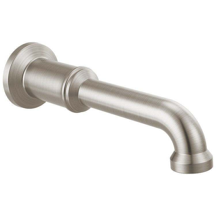 Tub Spout Broderick Non-Diverter Lumicoat Stainless Steel 9-3/4 Inch ABS