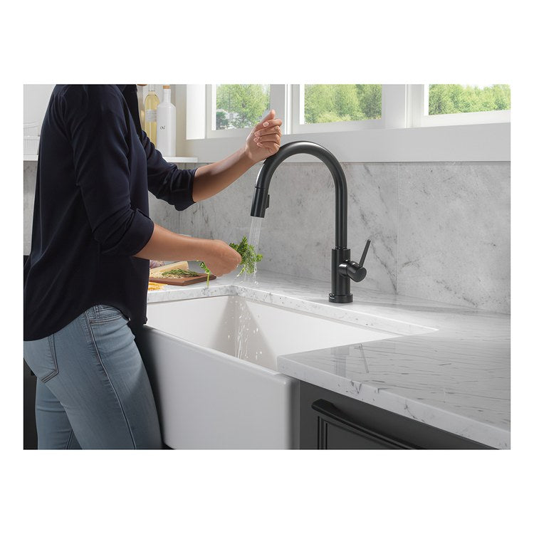 Kitchen Faucet Trinsic Touchless 1 Lever ADA Matte Black Pull Down 2 Function High Arc 360 DEG Swivel 1/3 Hole Touch2O/MagnaTite/VoiceIQ 1.8 Gallons per Minute - Image 3