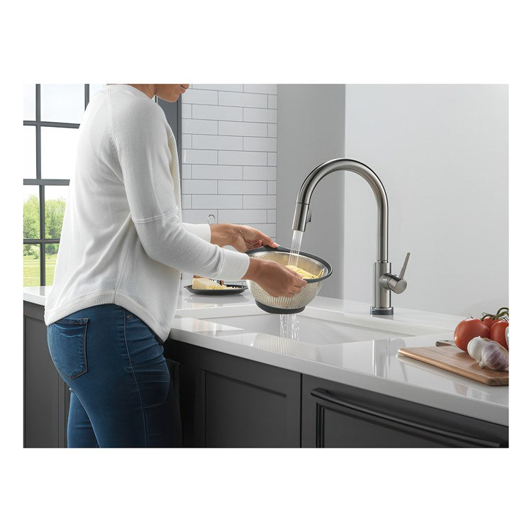 Kitchen Faucet Trinsic Touchless 1 Lever ADA Black Stainless Pull Down 2 Function High Arc 360 DEG Swivel 1/3 Hole Touch2O/MagnaTite/VoiceIQ 1.8 Gallons per Minute - Image 3