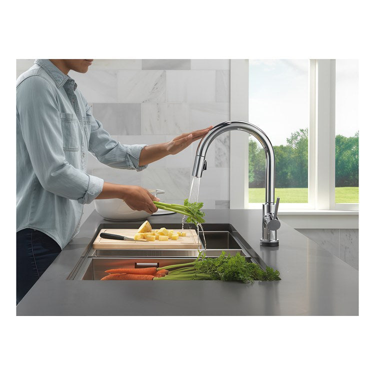 Kitchen Faucet Trinsic 1 Lever ADA CEC Chrome Pull Down 2 Function Gooseneck 360 DEG Swivel 1 Hole Deck Touch2O/MagnaTite 1.8 Gallons per Minute - Image 2