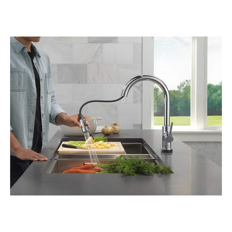 Kitchen Faucet Trinsic 1 Lever ADA CEC Chrome Pull Down 2 Function Gooseneck 360 DEG Swivel 1 Hole Deck Touch2O/MagnaTite 1.8 Gallons per Minute - Image 3