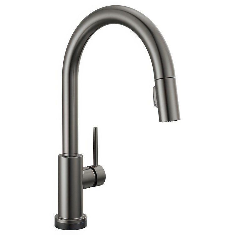 Kitchen Faucet Trinsic 1 Lever ADA CEC Black Stainless Pull Down 2 Function Gooseneck 360 DEG Swivel 1 Hole Deck Touch2O/MagnaTite 1.8 Gallons per Minute