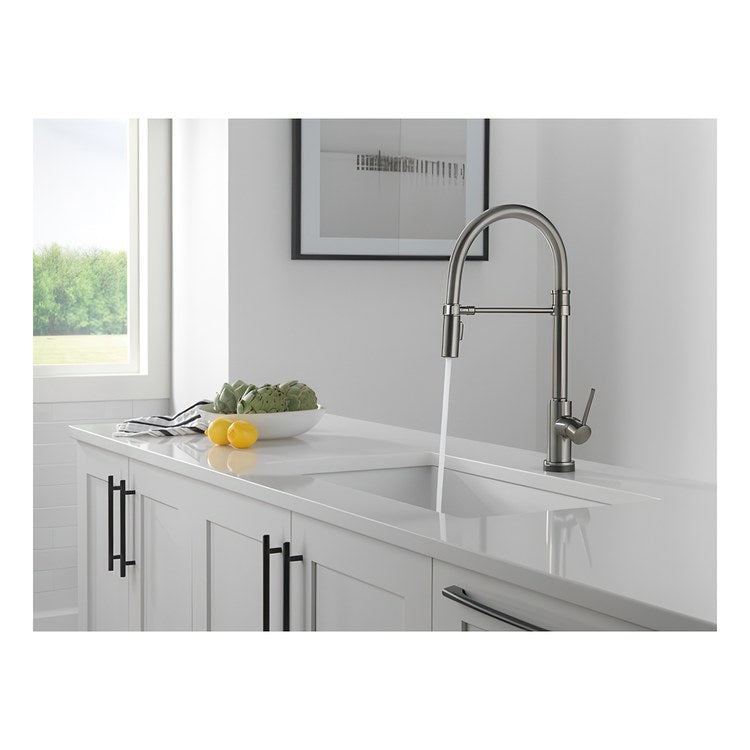 Kitchen Faucet Trinsic Touchless 1 Lever ADA Black Stainless Pull Down 2 Function Gooseneck 360 DEG Swivel 1 Hole Deck Touch2O/Diamond Seal 1.8 Gallons per Minute - Image 3