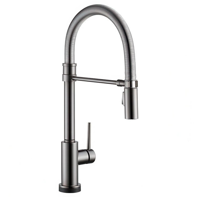 Kitchen Faucet Trinsic Touchless 1 Lever ADA Black Stainless Pull Down 2 Function Gooseneck 360 DEG Swivel 1 Hole Deck Touch2O/Diamond Seal 1.8 Gallons per Minute