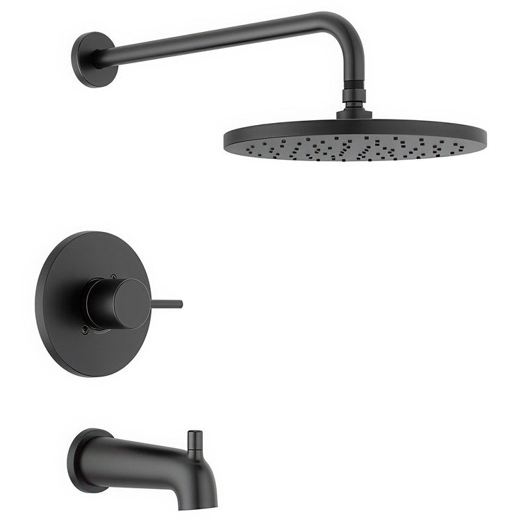 Tub and Shower Trim Modern 14 Series Monitor 1 Lever Matte Black ADA 1.75 Gallons per Minute - Image 1