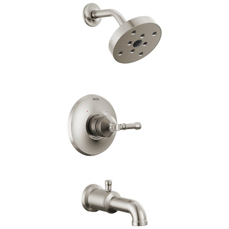 Tub and Shower Trim Broderick 17T 1 Lever Lumicoat Stainless ADA 1.75 Gallons per Minute - Image 1