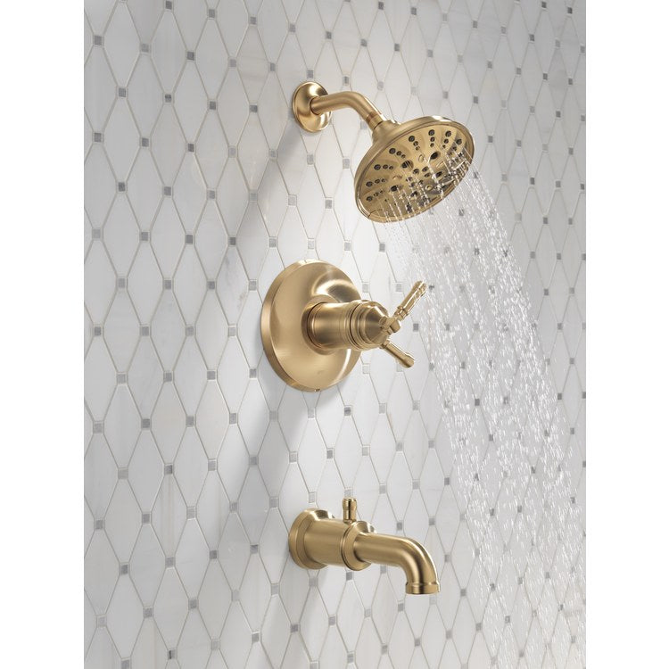 Tub and Shower Trim Broderick 17T 2 Lever Lumicoat Champagne Bronze ADA 1.75 Gallons per Minute - Image 3