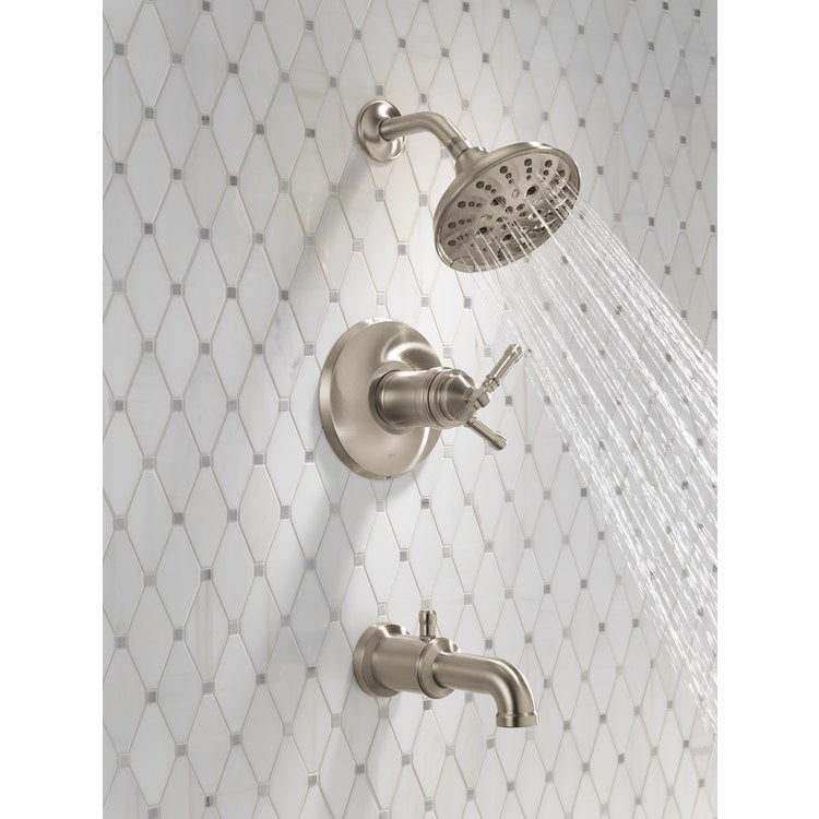 Tub and Shower Trim Broderick 17T 2 Lever Lumicoat Stainless Steel ADA 1.75 Gallons per Minute - Image 2