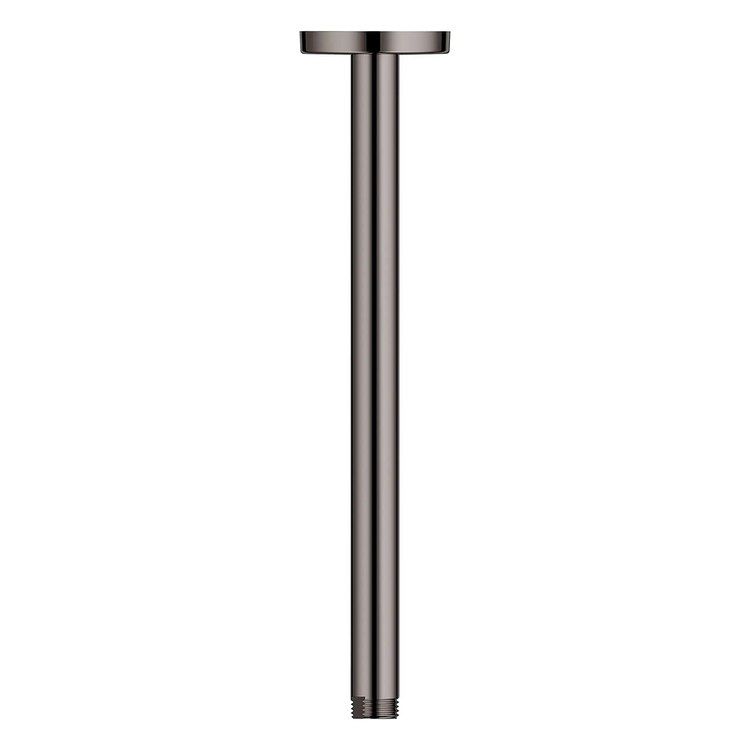 Shower Arm Hard Graphite 12 Inch 1/2 IN NPT Metal Ceiling Mount - Image 2