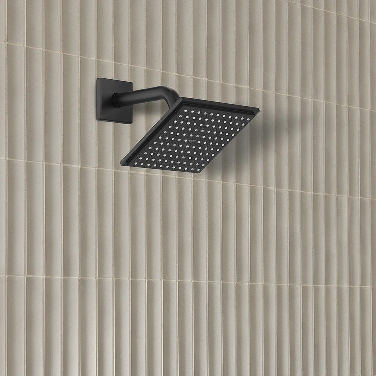 Shower Arm Relexa with Square Flange Matte Black 15 Inch 1/2 IN NPT Wall Mount - Image 2