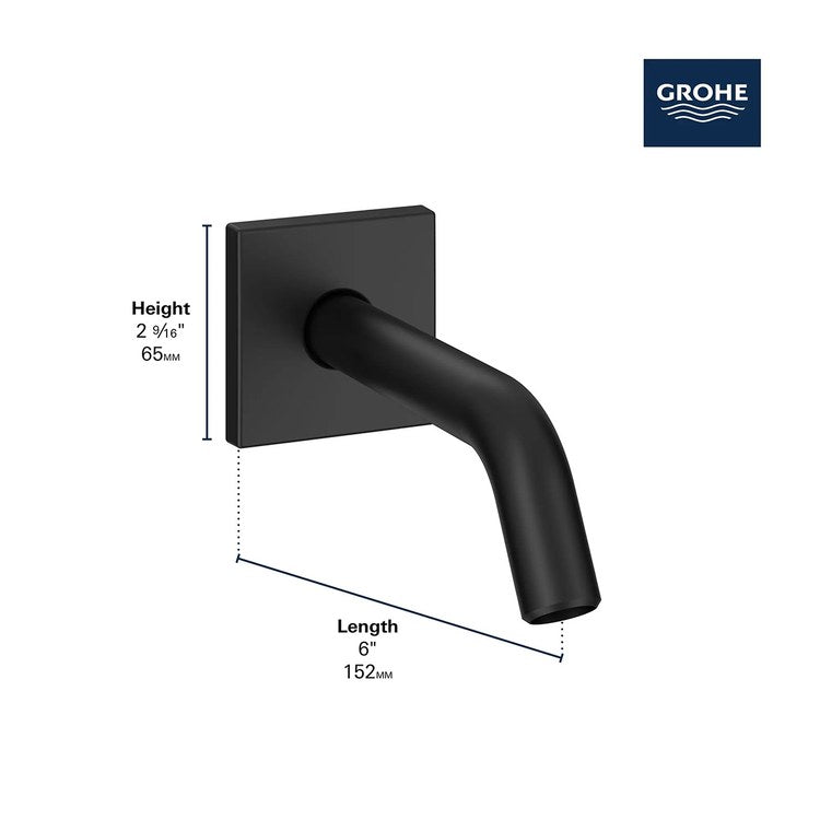 Shower Arm Relexa with Square Flange Matte Black 15 Inch 1/2 IN NPT Wall Mount - Image 3