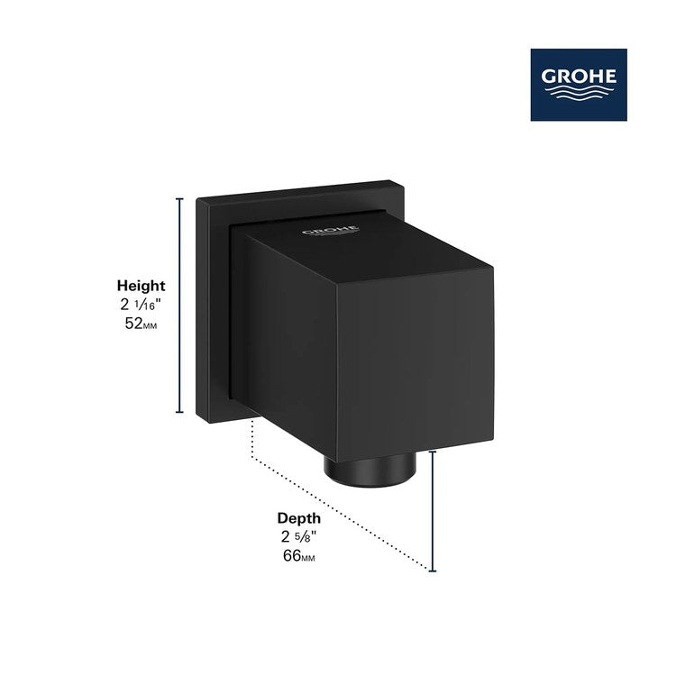 Wall Union Euphoria Matte Black 1/2 IN NPT - Image 2