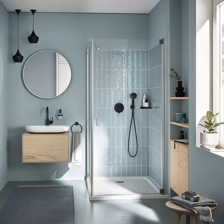Wall Union Tempesta with Handshower Holder Matte Black 1/2 IN NPT Metal - Image 2